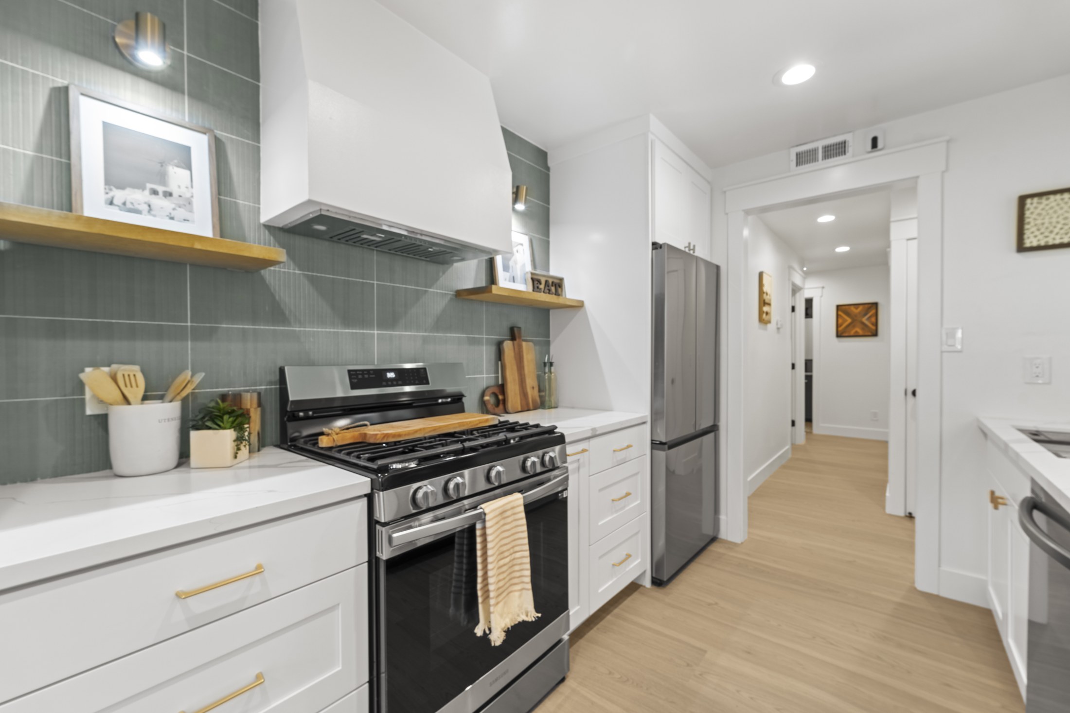 Interior living, dining, or kitchen view