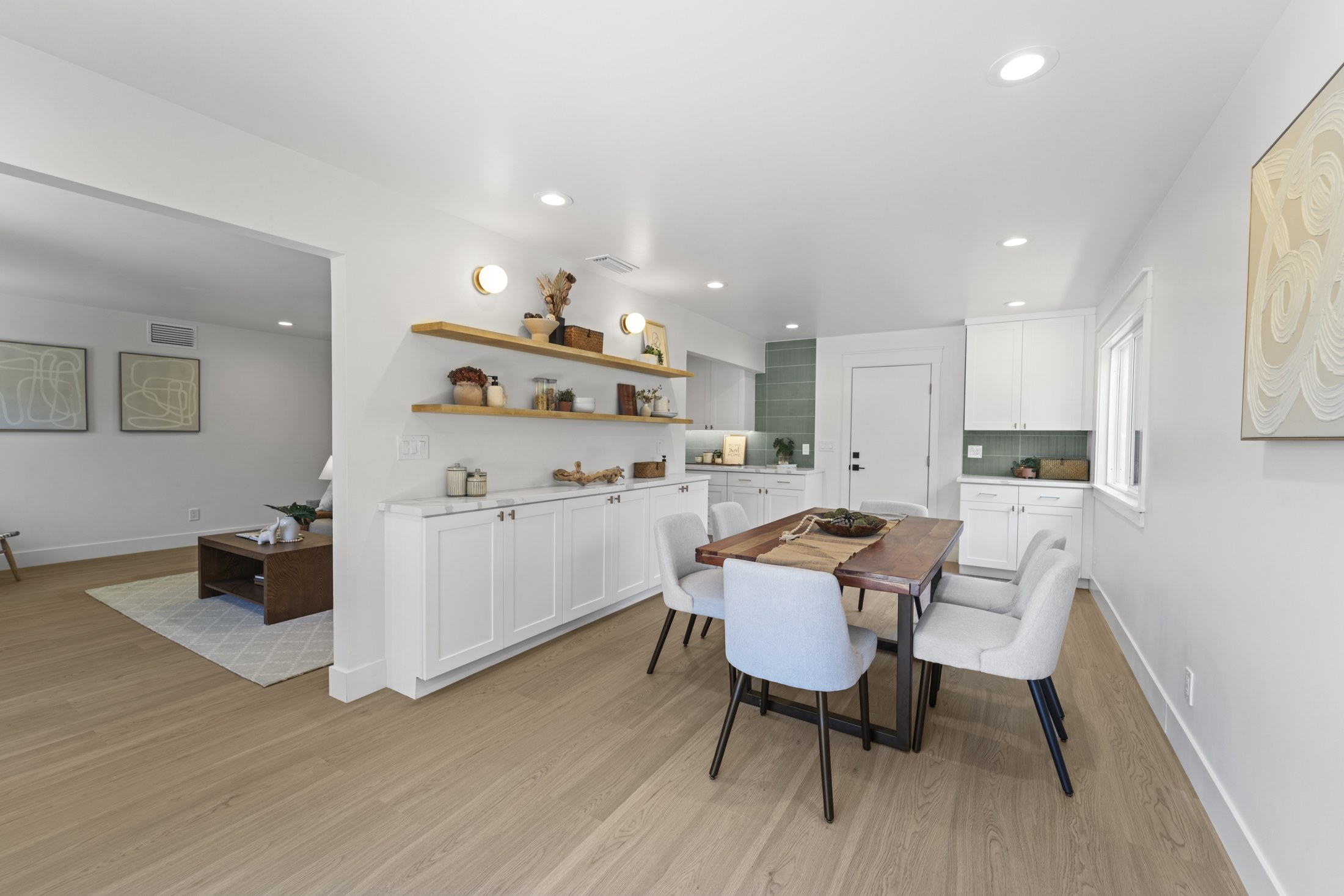 Interior living, dining, or kitchen view