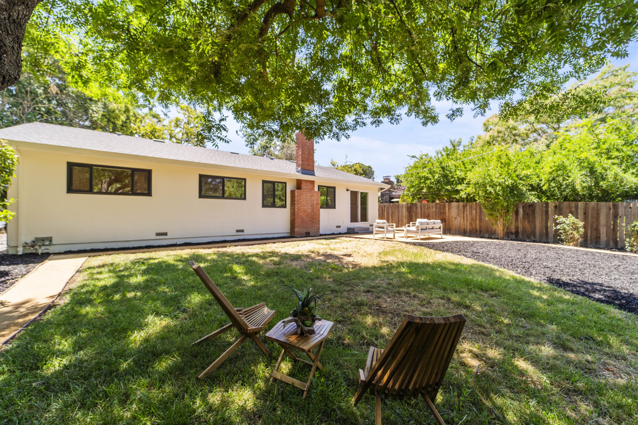 Backyard and outdoor living area