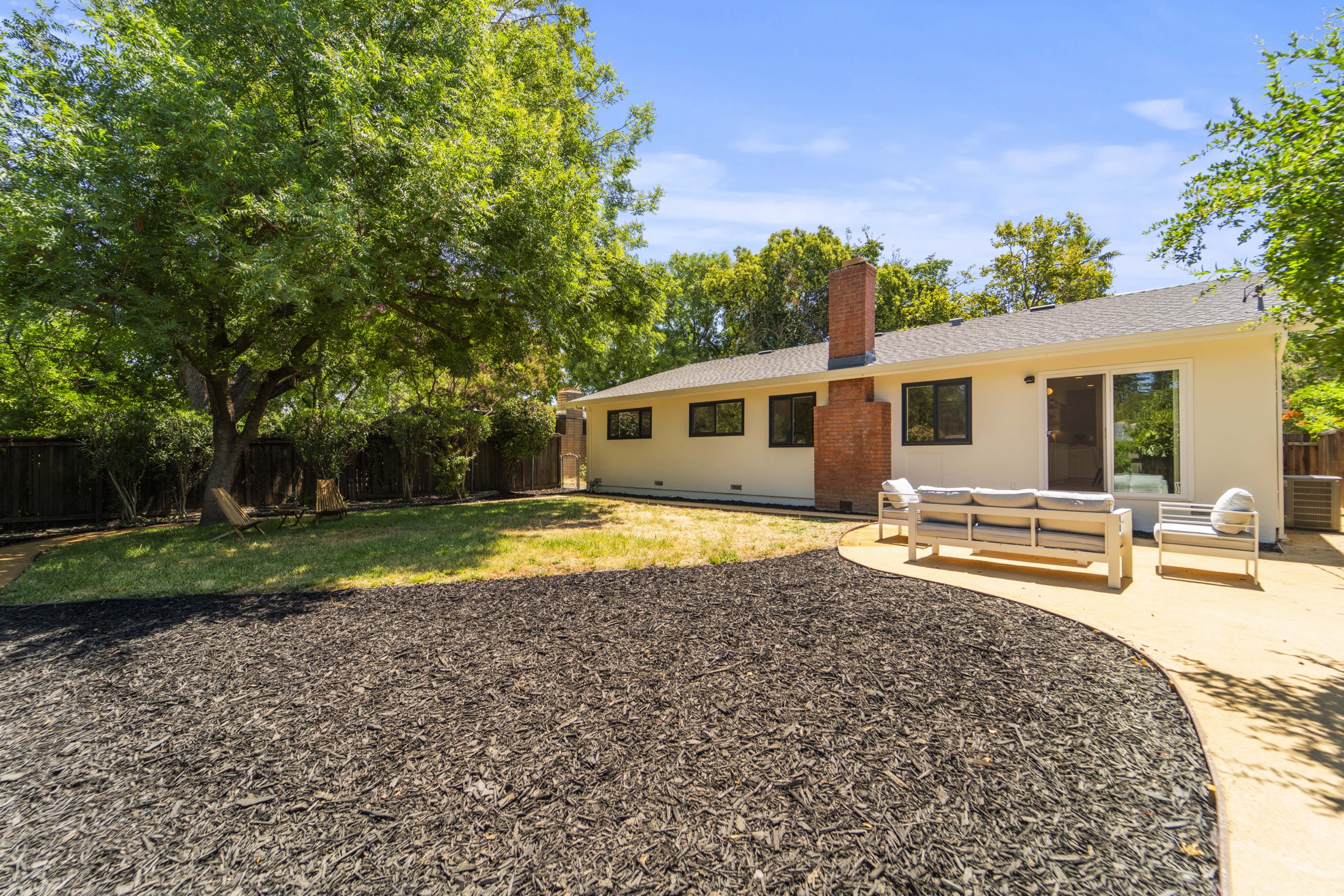 Backyard and outdoor living area