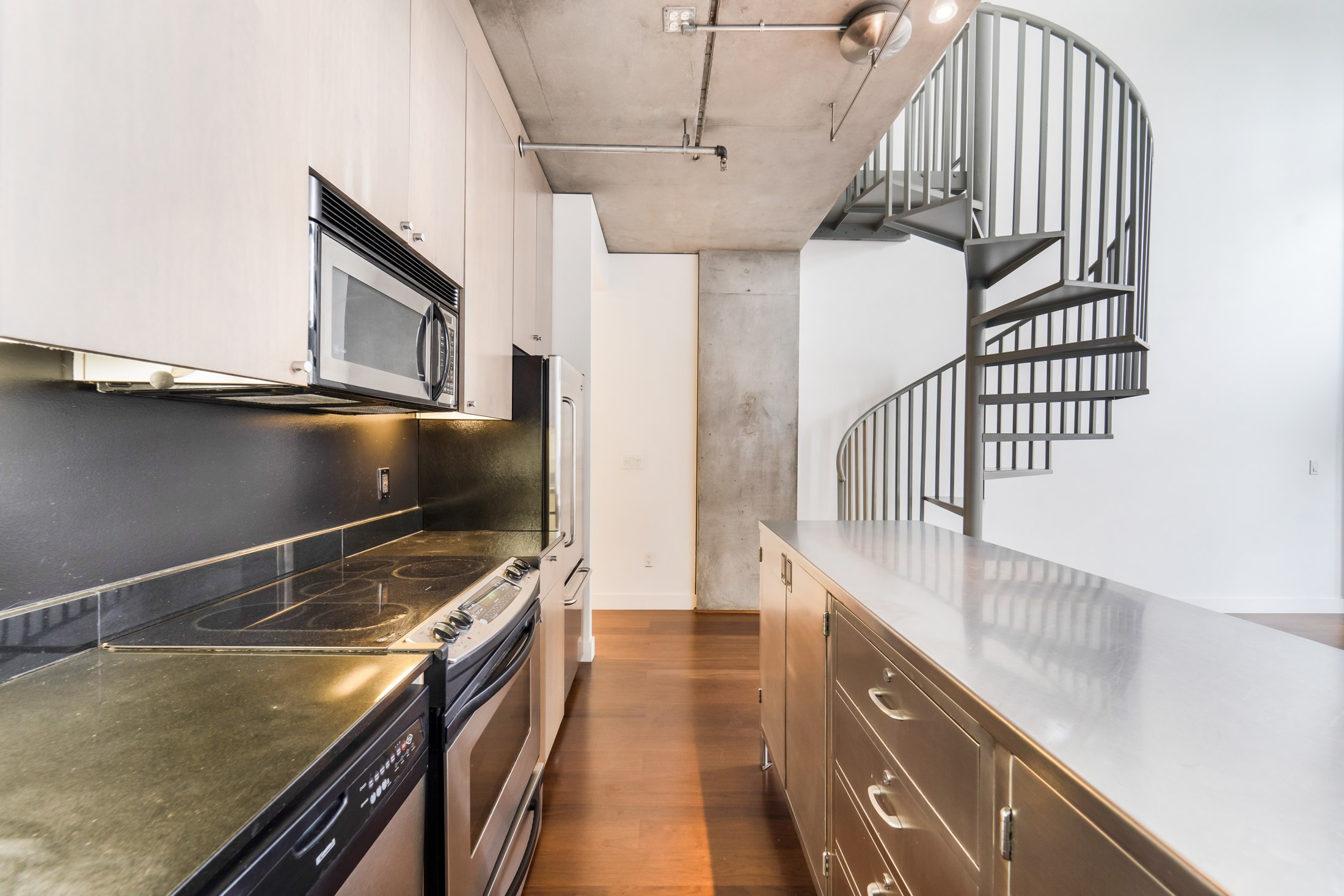 Kitchen counter and cabinetry