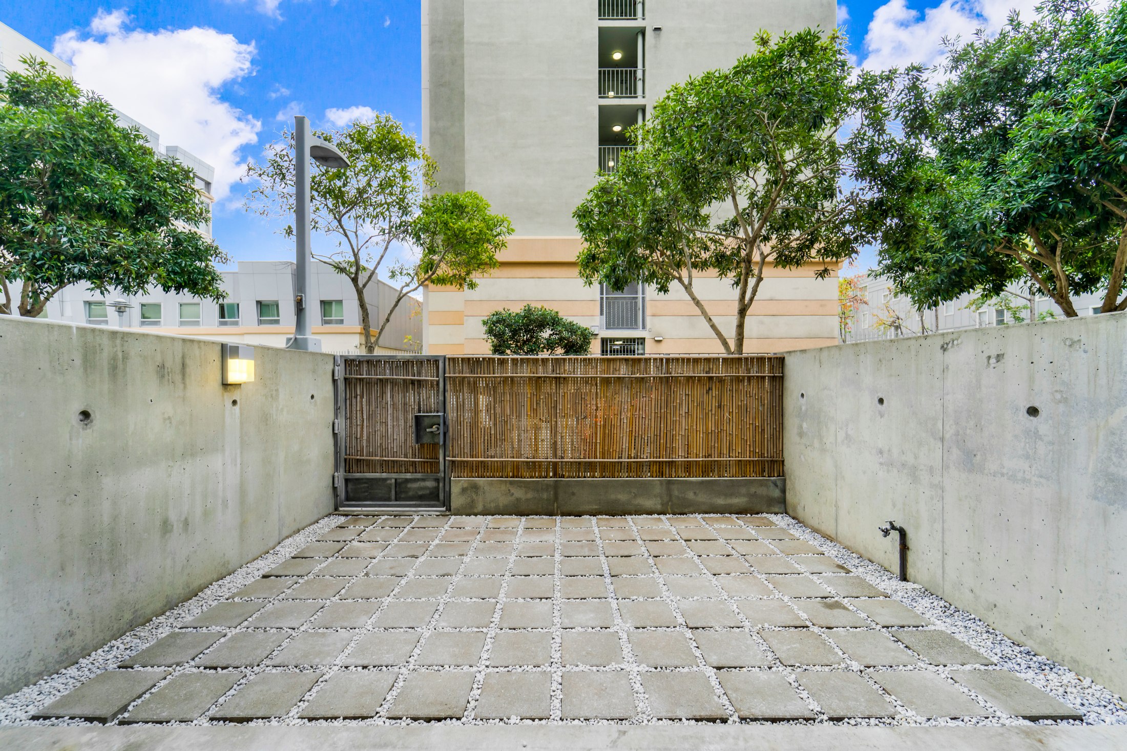 Private enclosed patio